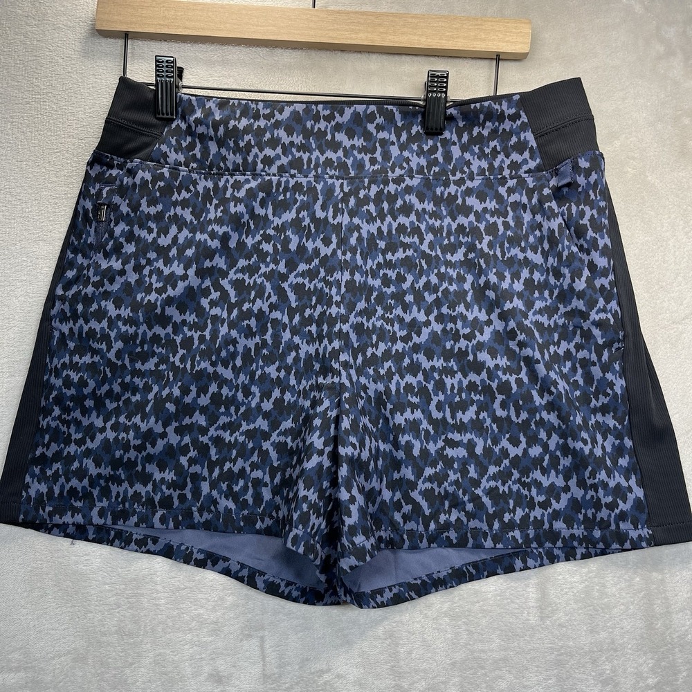 Athleta Brooklyn Printed Short 8 Medium Allure Navy Leopard‎